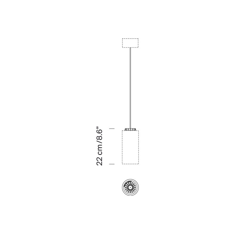 Cirio Simple, White, 333.6" H x 4.3" W x 4.3" D