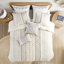 Ensemble de housse de couette en coton très grand / très grand californien avec motif en chenille, capitonné et certification OEKO-TEX pour le confort et la sécurité-119068662-119068664