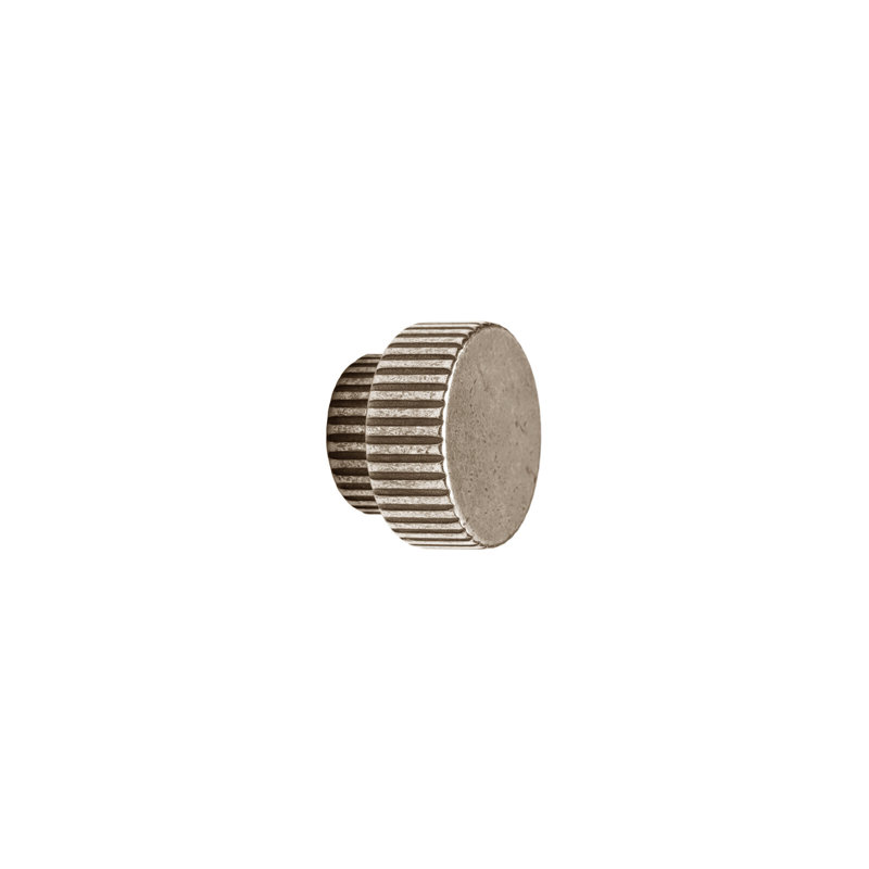 Flute Bronze Mushroom Knob, White Bronze Brushed