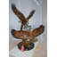 Statue bronze Deux aigles se battant avec un poisson Cielito - Taille: L 33 po x l 28 po x H 42 po.