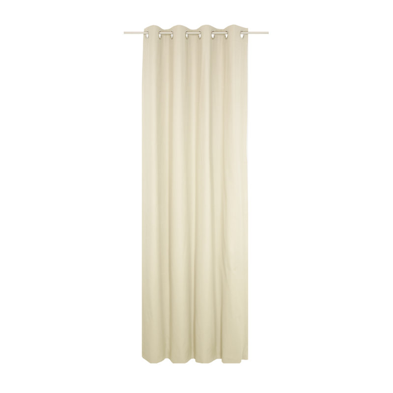 Eisenhauer Cotton Room Darkening Curtain Single Panel, Beige, 130cm Width x 260cm Drop