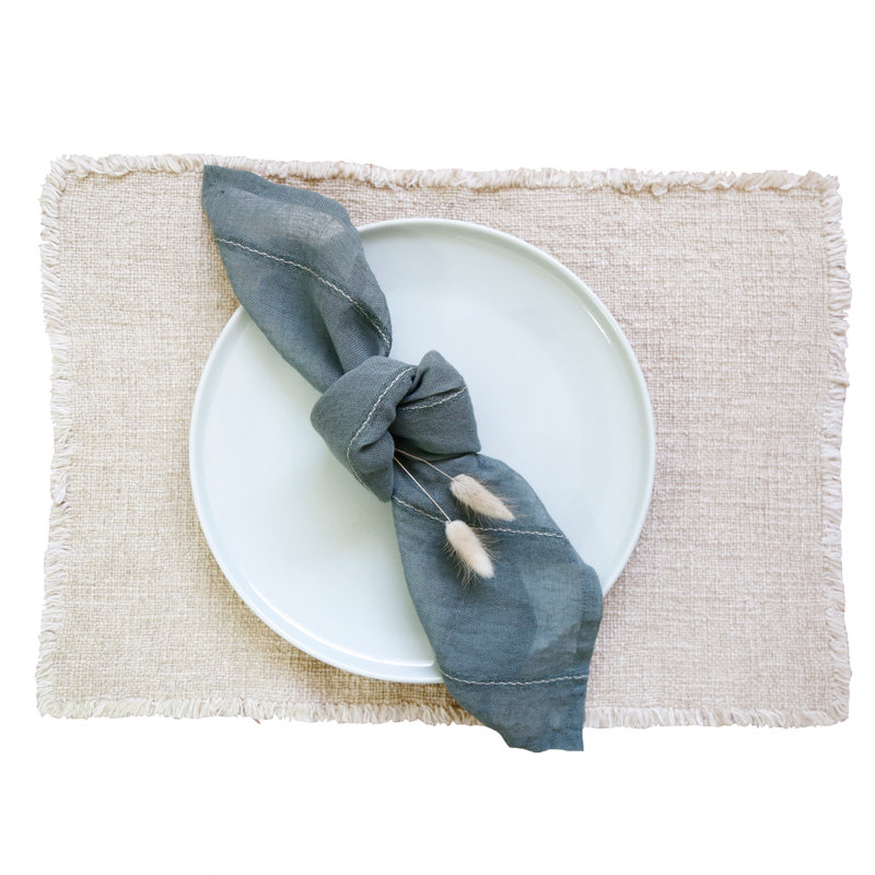 Oakville 19" Linen/Cotton/Polyester Placemat, Natural