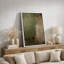 Œuvre d'art vert et beige vieilli, images murales abstraites rustiques modernes, impression sur toile encadrée-115240457-115240455-115240456