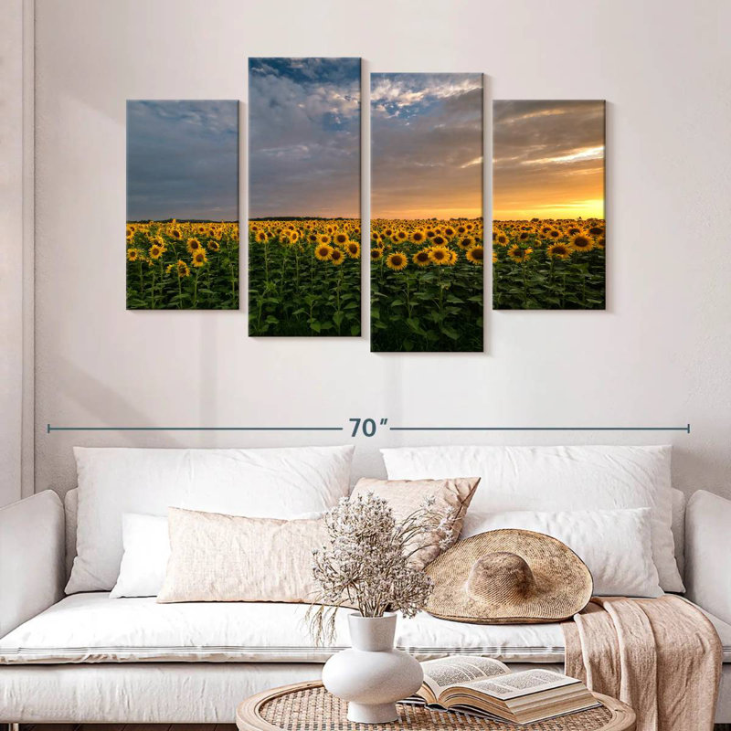 Alvord Mittenwalde Sunflower Field, 32" H x 52" W