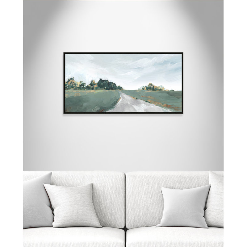 Field Of Dreams by Isabelle Z, Espresso Framed Canvas, 25.5" H x 49.5" W x 2" D