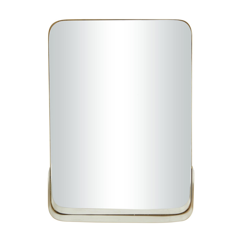 Metal Rectangle Wall Mirror, Gold