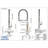 Brushed Gold Modern Pull Out Dual Spray With Magnetic Dock Kitchen Faucet