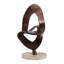 Sculpture décorative tourbillon sur base de travertin pour la décoration intérieure - Statue moderne pour la décoration de salon, de bureau ou de vestibule - 13 po, bronze et ivoire
