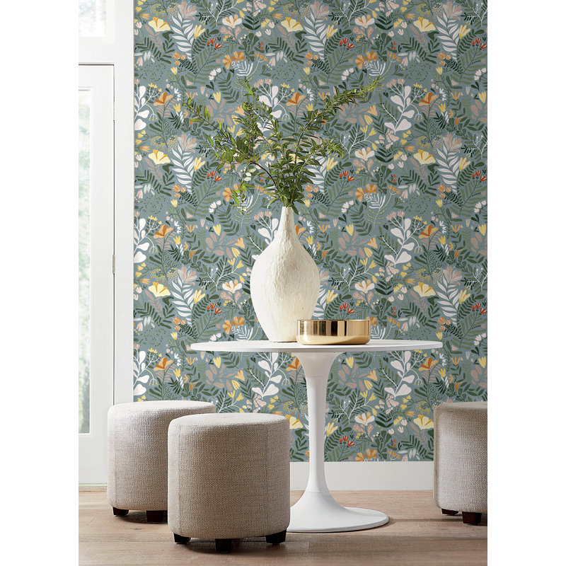 Brittsommar Wallpaper Roll, Green/Yellow/Cream