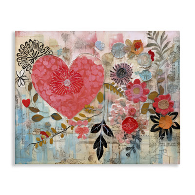 "Playful Heart & Flowers", art mural par LSR Design Studio
