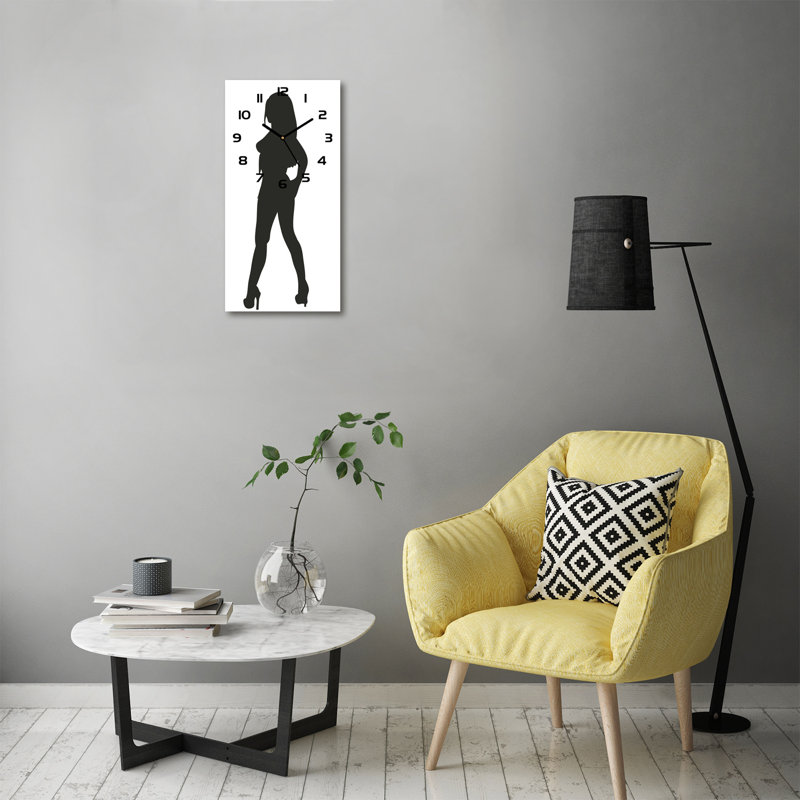 Janeidy Glass Wall Clock, Black