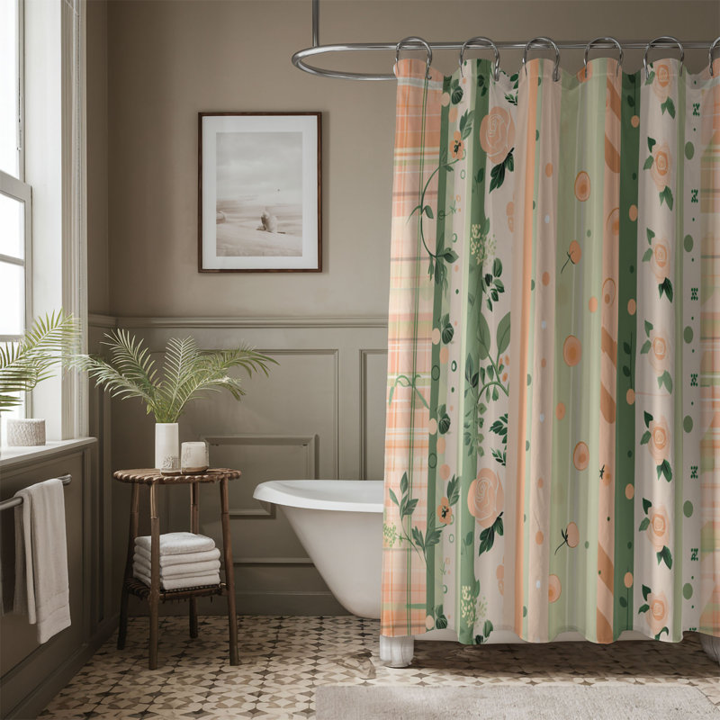 Rideau de douche standard 1 pièce, H 74 po x l 35 po