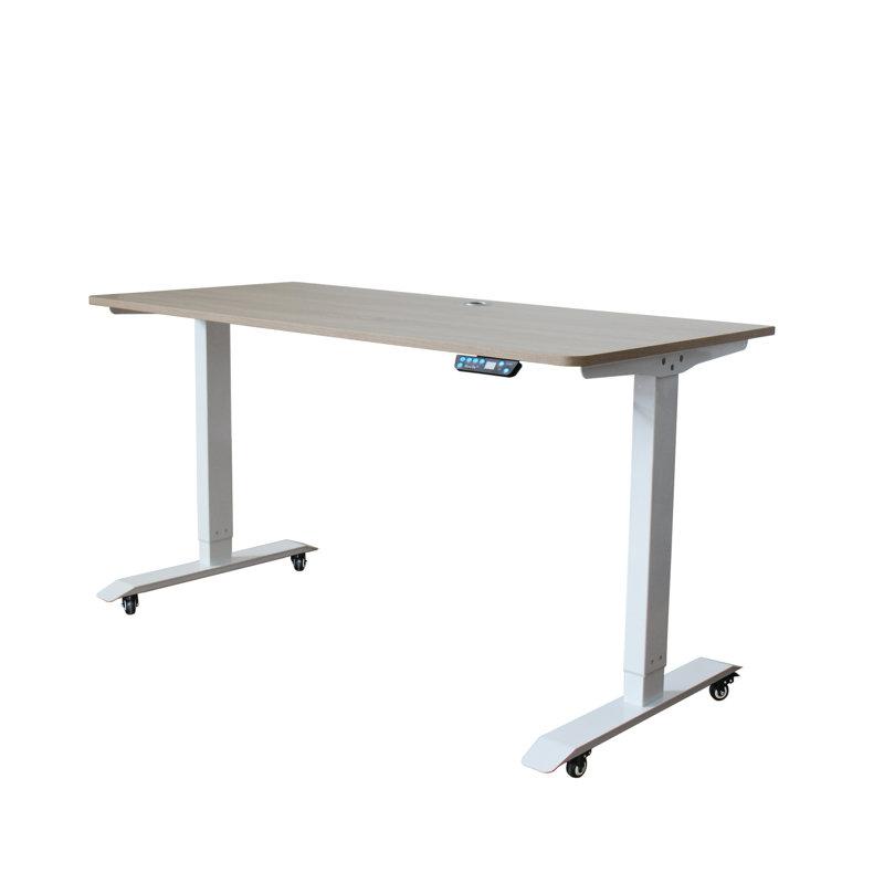Bureau debout Lesure, H 45,3 po x l 55 po x P 24,3 po, Chêne naturel / blanc
