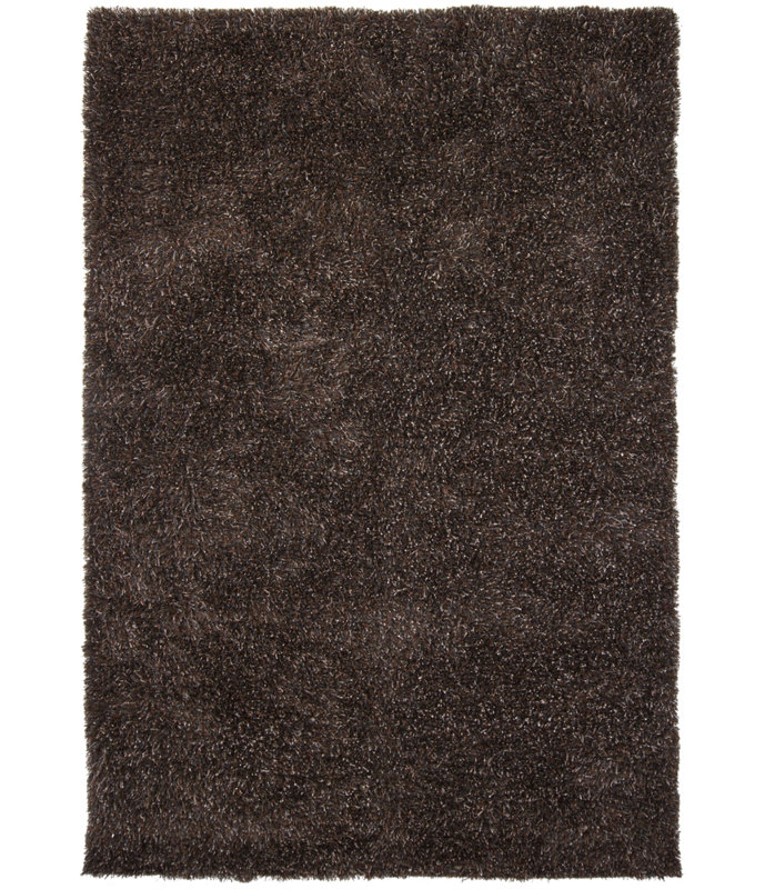 Tapis noir/gris tissé à la main Marlys, Rectangle 7 pi 9 po x 10 pi 6 po