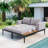 Modern Outdoor 2 in 1 Padded Chaise Lounges-441590900