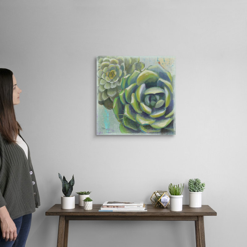 Succulents II, art mural sur toile, Toile tendue, H 20 po x l 20 po x P 1,25 po