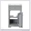 Meuble-lavabo gris de 20 po avec lavabo, porte à fermeture douce, support de rangement et tablette réglable pour les salles de bain modernes-7885132