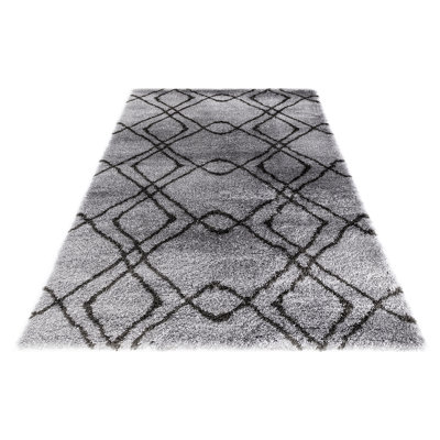 Belgrade Rectangle Geometric Shaggy Area Rug