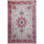 Tapis décoratif à motif floral rose et beige-77160136