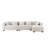 Channel Tufted Sofa Velvet Upholstered Modular Sofa-1361403030