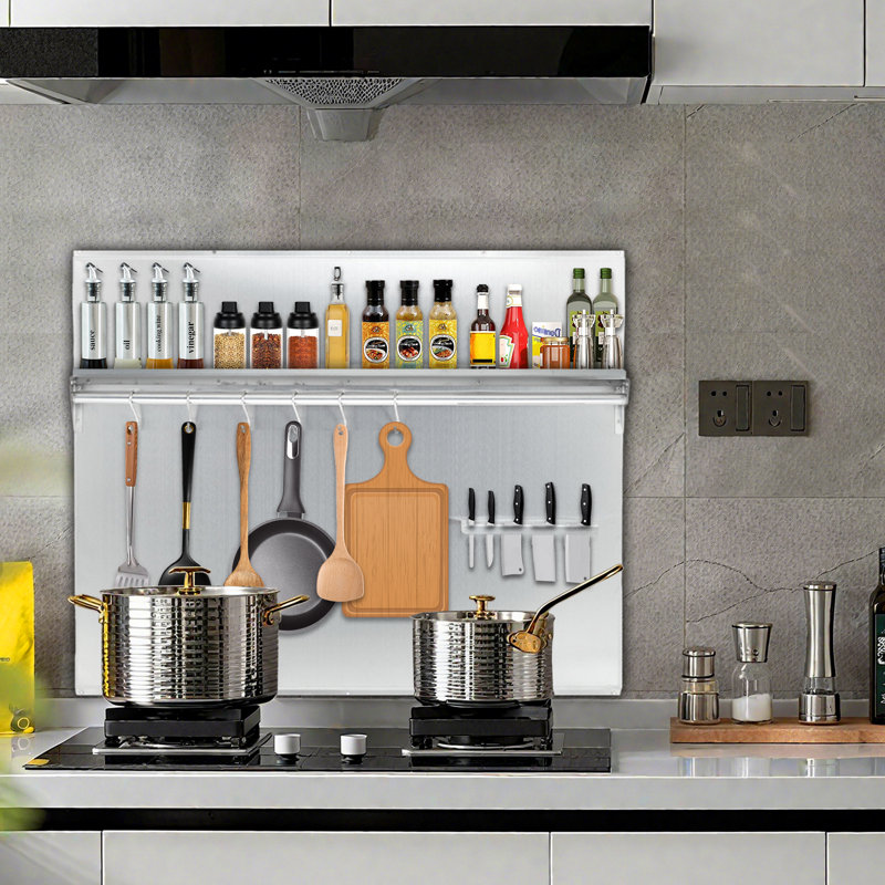 76cm W Stainless Steel Storage Rack, 61cm H x 76cm W x 1cm D