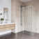 Winslow 58" W x 35" D x 74" H Sliding Frameless Shower Enclosure with 3/8  Clear Glass