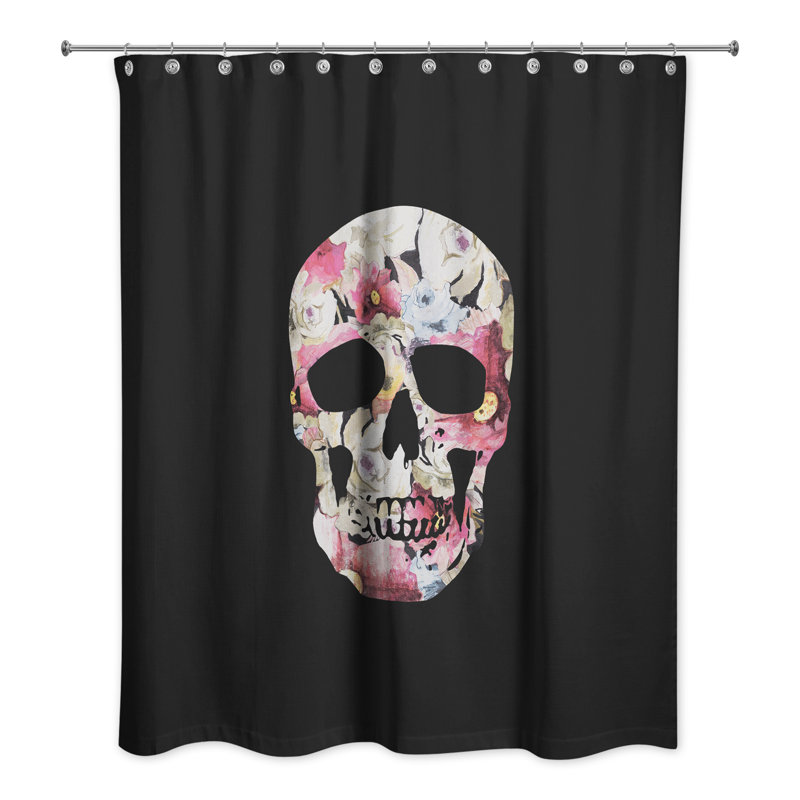 Rideau de douche simple crâne