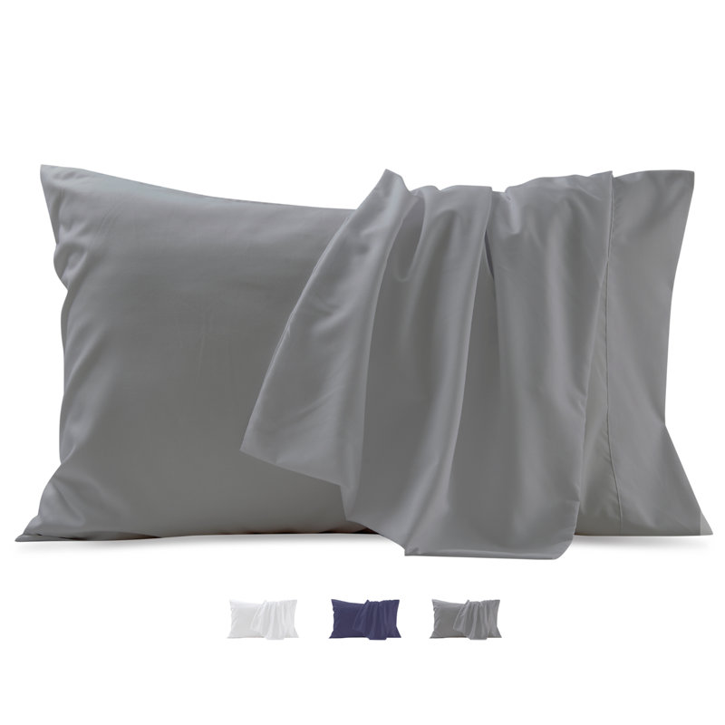 Double Brushed, Skin-Friendly Pillowcase set, Gray, King Pillow Case