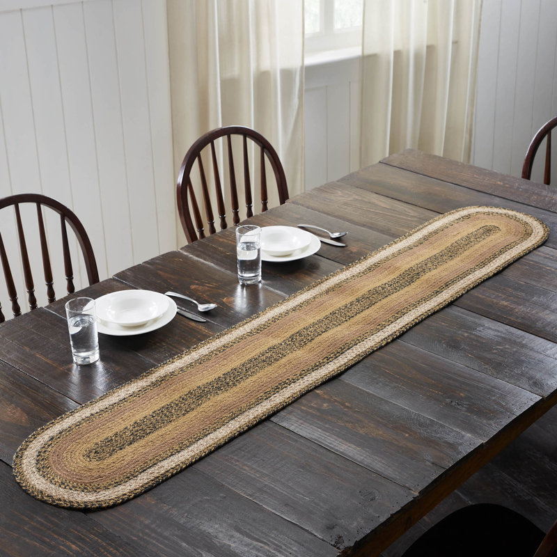 Kettle Grove Geometric Oval Table Runner, 72" L x 13" W