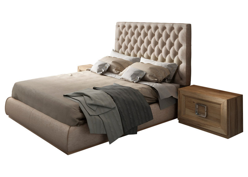 Klass 3 Piece Upholstered Velvet Bedroom Set, King
