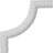 Middlesborough 8 3/8"H x 8 3/8"W Egg and Dart Panel Moulding Corner