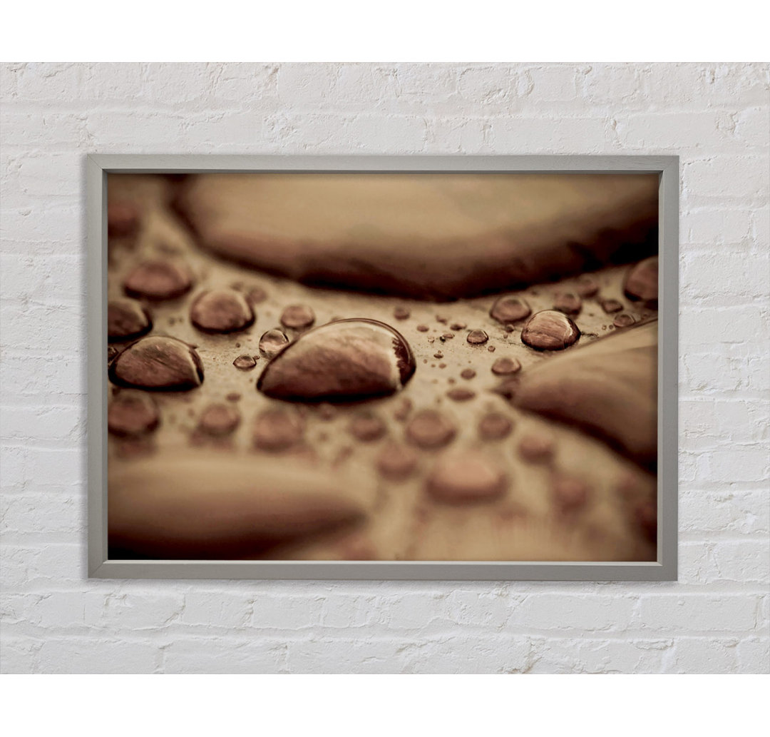 Chocolate Raindrop - Einzelner Bilderrahmen Kunstdrucke auf Leinwand