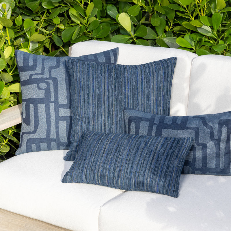 Noble Outdoor Square Sunbrella® Pillow Cover & Insert, 20"H X 20"W, Indigo