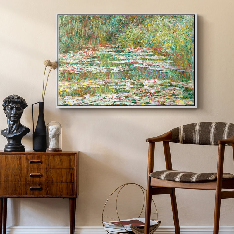 Paysage rétro - CCXLI, H 27 po x l 41 po x P 2 po, Toile encadrée flottée blanche
