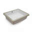 Lavabo de salle de bain rectangulaire en céramique blanche, encastré sous plan, avec trop-plein, 51 x 41 cm (20 x 16 pouces).