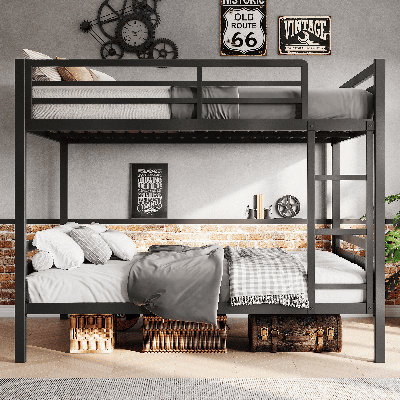  Full Over Full Heavy Duty Metal Bunk Bed for Adults