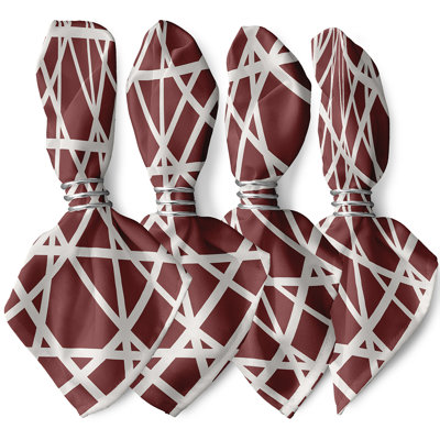 Lateshia Polyester Geometric Square Napkin