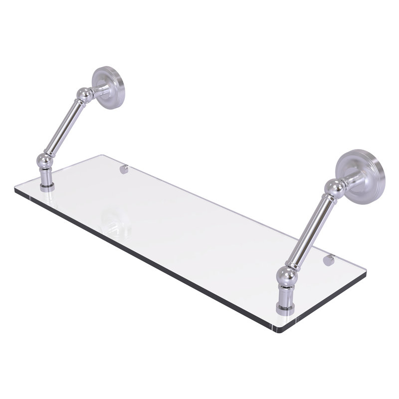 Alcott Bracket Shelf, Satin Chrome, 8" H x 24" W x 8'" D