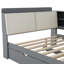 Lit plateforme double en bois massif avec lit gigogne et tête de lit-483216764