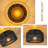 Rattan Ceiling Light Fixtures (12-Inch, LED Bulb Included) Hand-Woven Boho Flush Mount Ceiling Light Rattan Chandelier(Black)