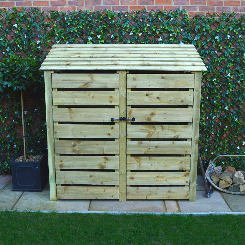 Tappahannock 180cm W x 80cm D Solid Wood Log Store, Light Green
