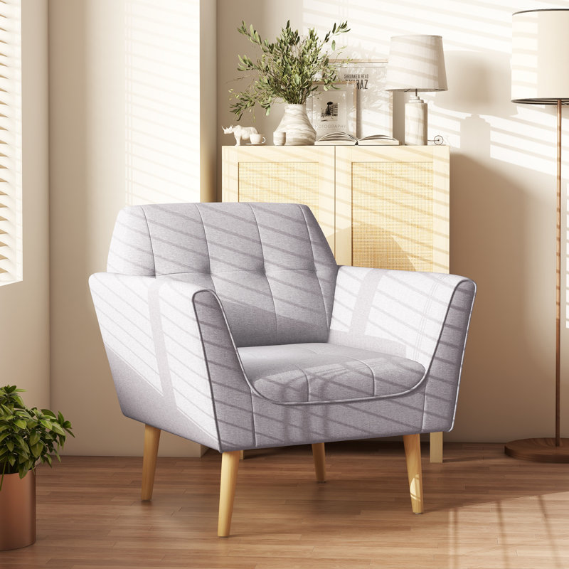 Fauteuil capitonné large de 28,3 po Kwentin