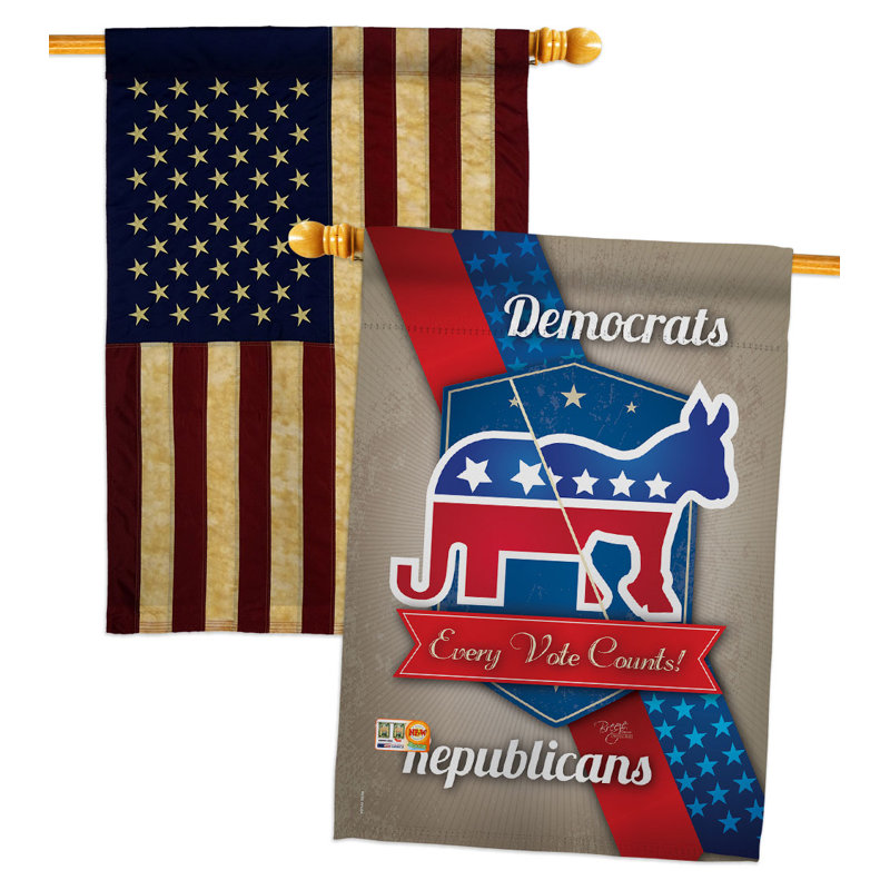 Drapeau de maison à deux côtés en polyester 40 x 28 po