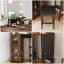 Bureau de coin avec tabouret, coiffeuse de maquillage avec miroir à ampoules, station de charge et armoire de rangement pour la chambre à coucher-1508634983