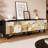 Pine Wood TV Stand with Spacious Storage Cabinets