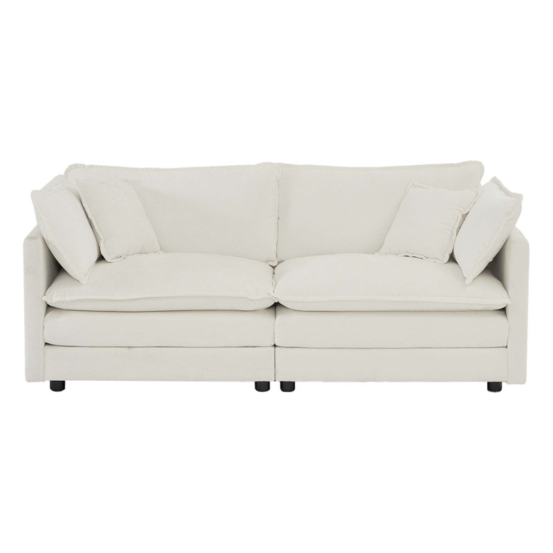 Canapé pour causeuse moderne en chenille blanche