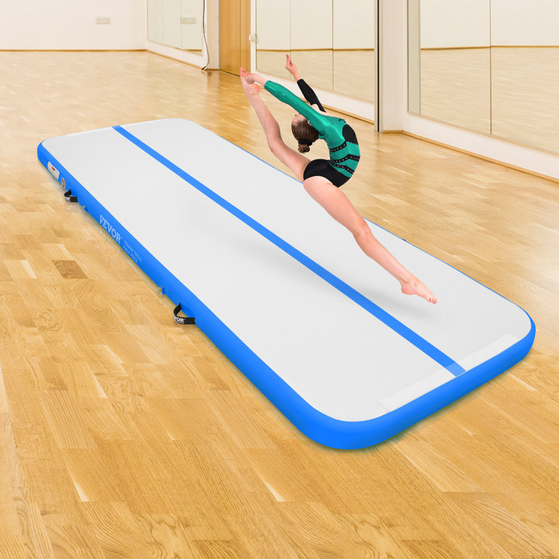 Blue PVC Inflatable Gymnastics Tumbling Mat, 118"