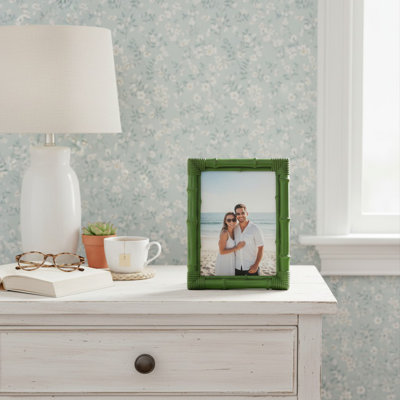 Cadre photo en bambou 5X7, cadre photo en résine texturée avec façade en verre, pour table ou mur