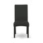 L'ensemble de table de cuisine 6 pièces comprend une table de salle à manger rectangulaire avec pieds en X et 4 chaises Parson en tissu de couleur noire avec banc, finition noire brossée-975241720-976006374-975241721
