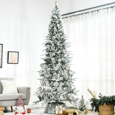 Arbre de Noël artificiel enneigé 9 pi, 1159 pointes, 9 pi avec neige, base